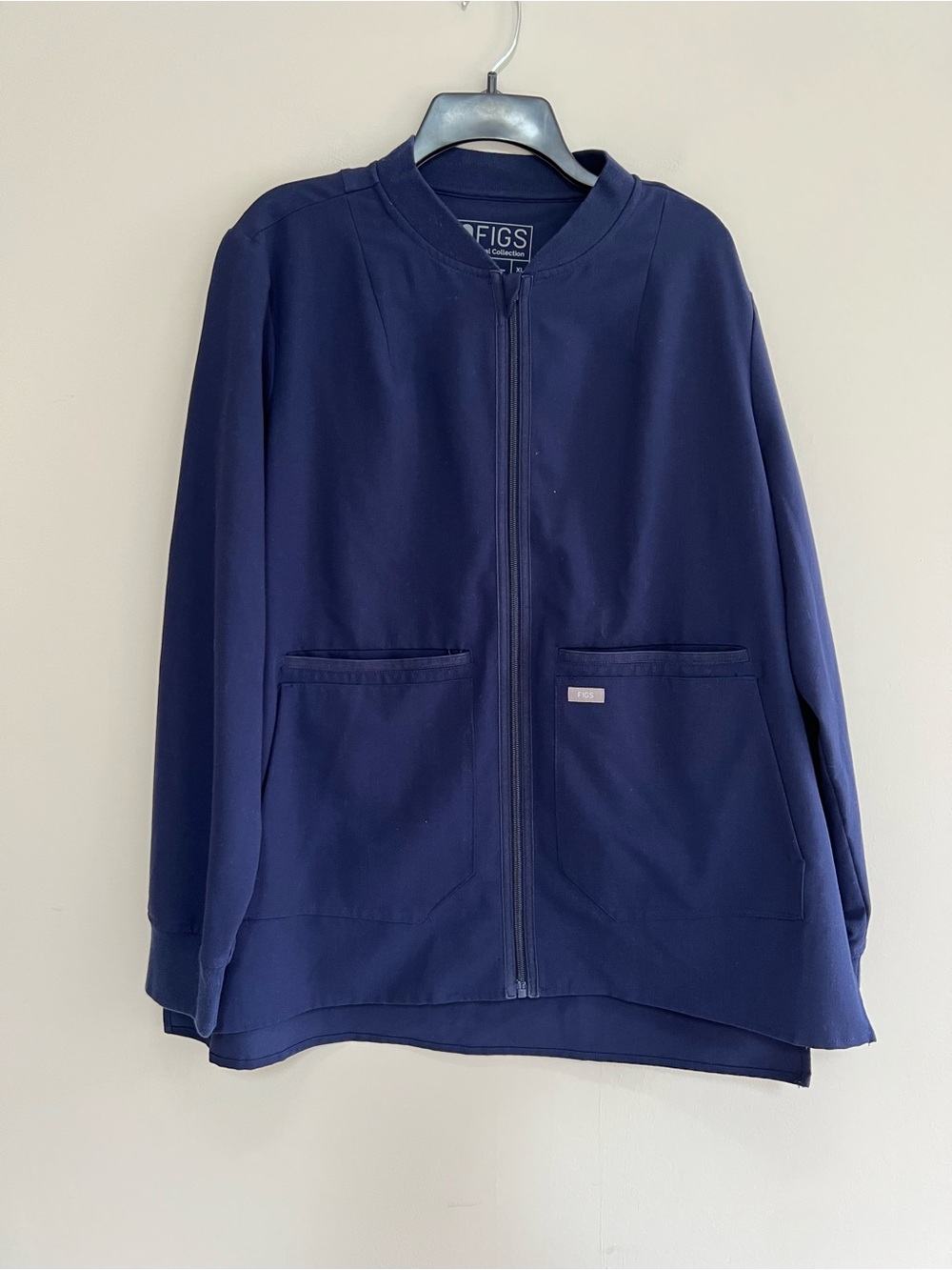 FIGS Women's Bellery Scrub Zippered Lightweight Jacket Navy Blue (PO #1286), XL - Picture 2 of 10